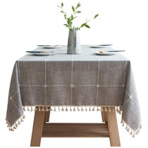 Flow Su tablecloth cotton linen tablecloth rectangular northern European light luxury tea several cloth thickening sensation