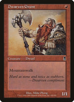 MTG Magic Card ODY Dwarf Paceman Dwarven Grunt Red Iron 185 English