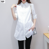 New spring dress professional maternity dress long base coat White pregnant shirt 2021 spring summer pregnant women lining