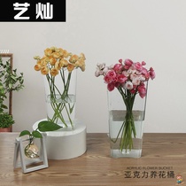 Light extravaganza Acrylic Woke Flowers Buckets Home Square Transparent Large Number of flower Flower Bottling plastic florist dedicated specialties
