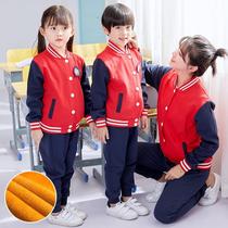 Kindergarten uniforms primary school uniforms set Spring and Autumn Winter Childrens red baseball uniforms sports class uniforms three sets