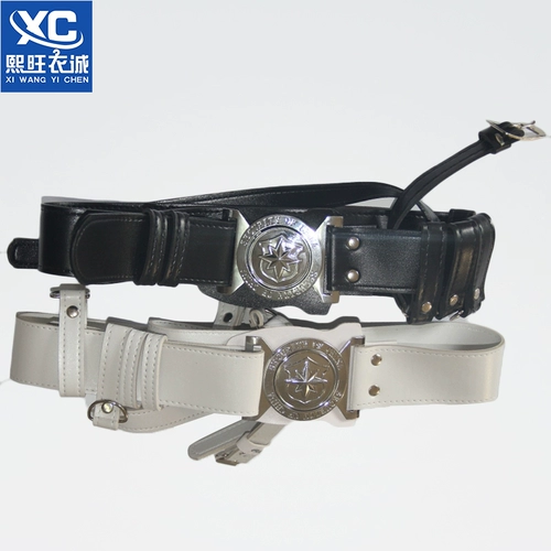 Брюки безопасности ремень черно -белый вооруженная полоса Сличитель