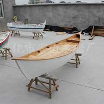 Wooden boat ornaments props catering seafood boat European wooden boat two-headed decorative boat boat ceiling boat landscape Flower Boat Small