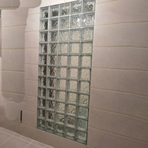 Square texture crystal brick bathroom partition wall solid crystal bar glass brick bathroom color punching fine grinding