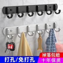  Hanging clothes hook row hook punch-free wall door rear wall hanging bathroom hook strong viscose horizontal row bathroom towel hook