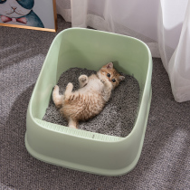 Open cat litter box Large cat toilet Semi-closed Anti-splash anti-belt sand litter box Litter box Cat supplies