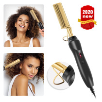 Hot Electric Comb Wet And Dry Curling Iron Hair Curler Comb