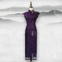 (Initial rhyme)improved cheongsam 3D three-dimensional flocking temperament charm long dress can be worn daily