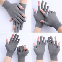 Thin sunscreen two-finger Dew three-finger nylon gloves picking protective men and women work packing and sorting labor gloves