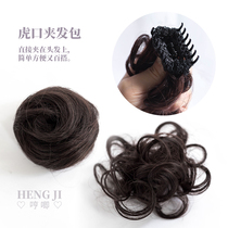 Humming home cute ball head flower hair head wig female roll grab clip lazy hair bag