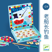 djeco Captain Fishing Game Counting Toys Baby Magnetic Fish Wooden Kids 2-3 Years Magnet Kids Puzzle