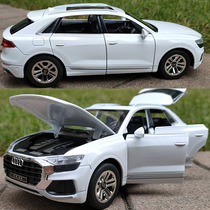 Audi Q8 alloy car model 1:24 simulation SUV collection ornaments sound and light return childrens toy car boy