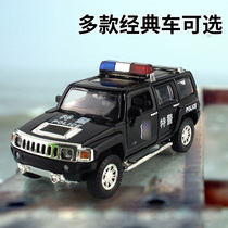 1:24 Hummer H3 model public security off-road police car toy alloy car simulation sports car is more suitable for collection