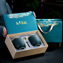 Mai Ci high-grade Dendrobium candidum gift box empty box ceramic jar American ginseng packaging box Gordon ginseng flower gift box
