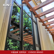 Jinggang Asia E65 system doors and windows sunshine room broken bridge aluminum system window sealing balcony sound insulation window door-to-door custom installation