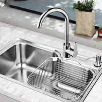  Green sun 85049 series sink single tank set 304 stainless steel fine brushed kitchen washing basin