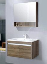 Oulusa minimalist solid wood multi-layer bathroom cabinet open door large capacity storage anti-blocking mirror cabinet combination set
