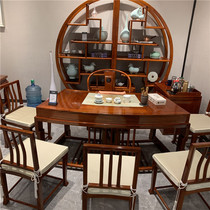 Friends United for home big fruit red sandalwood (Pterocarpus macarocarpus) eight sets of TIME taste tea table
