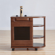 Guangming Furniture Modern Simple New Chinese Furniture Solid Wood Dining Car Mobile Three-Layer Cart 858-3111-68