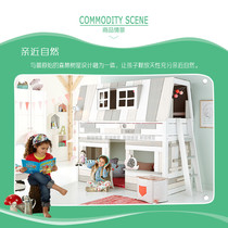 Scambia Lifetime Original Imported Childrens Bed Tree House Wooden House Lookout Tower Solid Wood Environmentally Friendly Furniture Bed