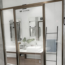 Dinghao shower room sliding door bathroom custom household bath room glass toilet partition dry and wet separation