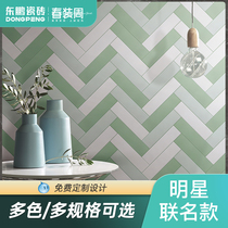  Dongpeng tiles Morandi Nordic small white tiles Bathroom tiles Kitchen wall tiles Kitchen and bathroom 100x300 75x300