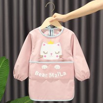 Childrens drawing clothes cover waterproof children with sleeves Calligraphy Art Raw children Apron Boy Long Sleeves