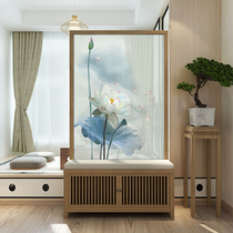 New Chinese style screen partition living room into the house simple modern entrance can sit and change shoes stool shoe cabinet solid wood home screen