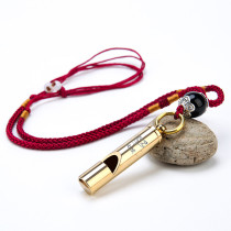North wolf personality pure copper outdoor life-saving whistle children earthquake survival metal treble lettering gold and silver