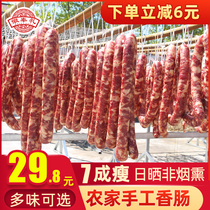 Anhui specialty salty sausage sausage farm house homemade pig sausage pure meat handmade diy air-dried sausage 500g