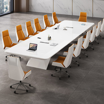 Zong Haute Baking Lacquer Conference Table Long Table Brief Modern White Fashion Large Talks Table Gas Conference Room Table And Chairs Combination