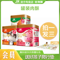 Fang Guang meat pine childrens nutritious meat crisp 100g * 3 cans of food pork crisp beef pastry