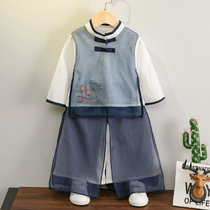 Childrens costume Hanfu performance Chinese school clothing male and female children Tang costume Primary School kindergarten Garden clothing Chinese style performance clothing