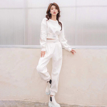 Spring paragraph womens clothing 2022 New design senses a small crowd of white casual fashion sportswear two suit foreign air
