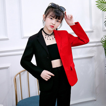 Girl suit suit fashion Korean girl model show catwalk small suit foreign style childrens coat dress Spring