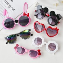 Children sun glasses anti-ultraviolet children sunglasses tide boys and girls fashion glasses baby cartoon toys glasses frame