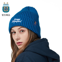 Argentina National team merchandise autumn and winter woven wool hat dark blue Messi football fans around the new