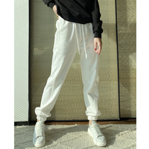 High-waisted white sweatpants womens autumn loose toe 2021 New trousers lengthy Womens tall straight casual pants