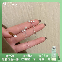 Sun Korea Cute Flower Ear Line 2022 New Tide Earrings Temperament Arc Small Frescoed Minimalist Ear Accessories 1696