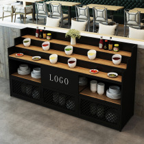 Seasoning table small material Taiwanese commercial hot pot restaurant kitchen Haidilao restaurant dipping table seasoning table seasoning cabinet for hotel