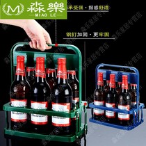 Beer plastic basket portable blue foldable wine rack KTV6 bottle carrying frame red wine basket cup holder