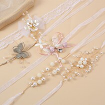 ins minimalist bridal bridesmaid wrist flower sister group wedding wedding Super fairy children bracelet hand flower