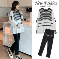 Pregnant womens spring and autumn coat to cover the ass 2023 new spring - suit fashion style