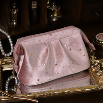 Portable makeup bag womens portable 2021 new high-grade sense of simplicity super fire net red large-capacity cosmetics storage bag