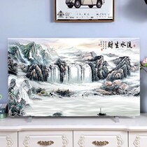TV Hood 55 inch TV cover LCD screen wall-mounted curved screen Nordic Chinese painting 32 inch 39 inch 40 inch 49 inch