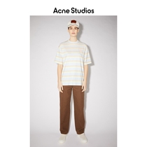Acne Studios2021 early autumn new neutral Face stripe smiley Face casual T-shirt CL0103-AQO