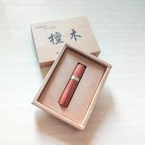 Sandalwood toothpick box portable toothpick cylinder can carry upscale wooden cigarette holder box portable box
