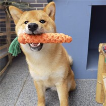 Pet dog carrot rope knot toy bite-resistant training molar tooth cleaning Corky Teddy Chaiu Toys