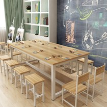 Kindergarten primary school children's desks and chairs training table tutoring class manual art painting table studio learning table