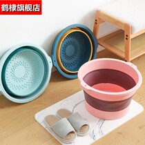 Foldable foot tub Home Space Saving Plastic Massage Foot Wash Pot Over Calf Over Knee High Foot Pot Pot